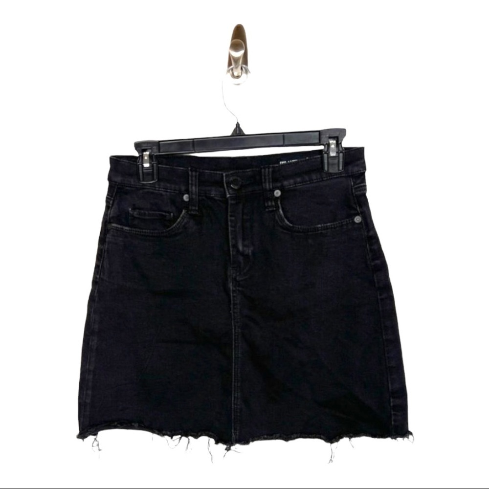 BlankNYC black cut off jean skirt